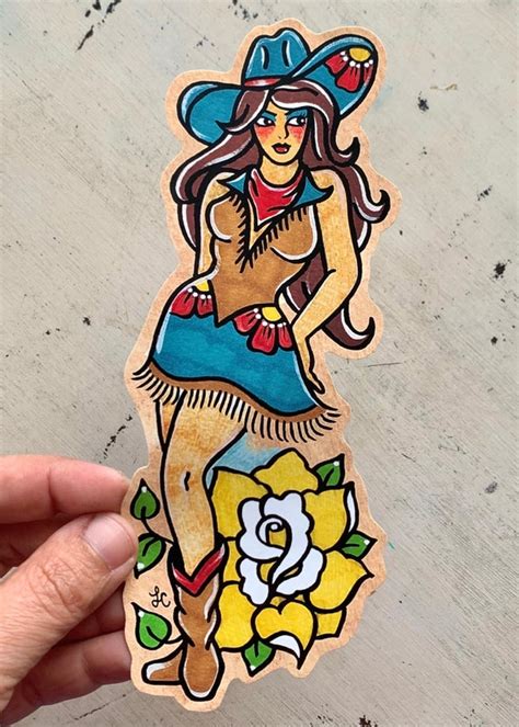 pin on tattoos|pinup cowgirl tattoo.